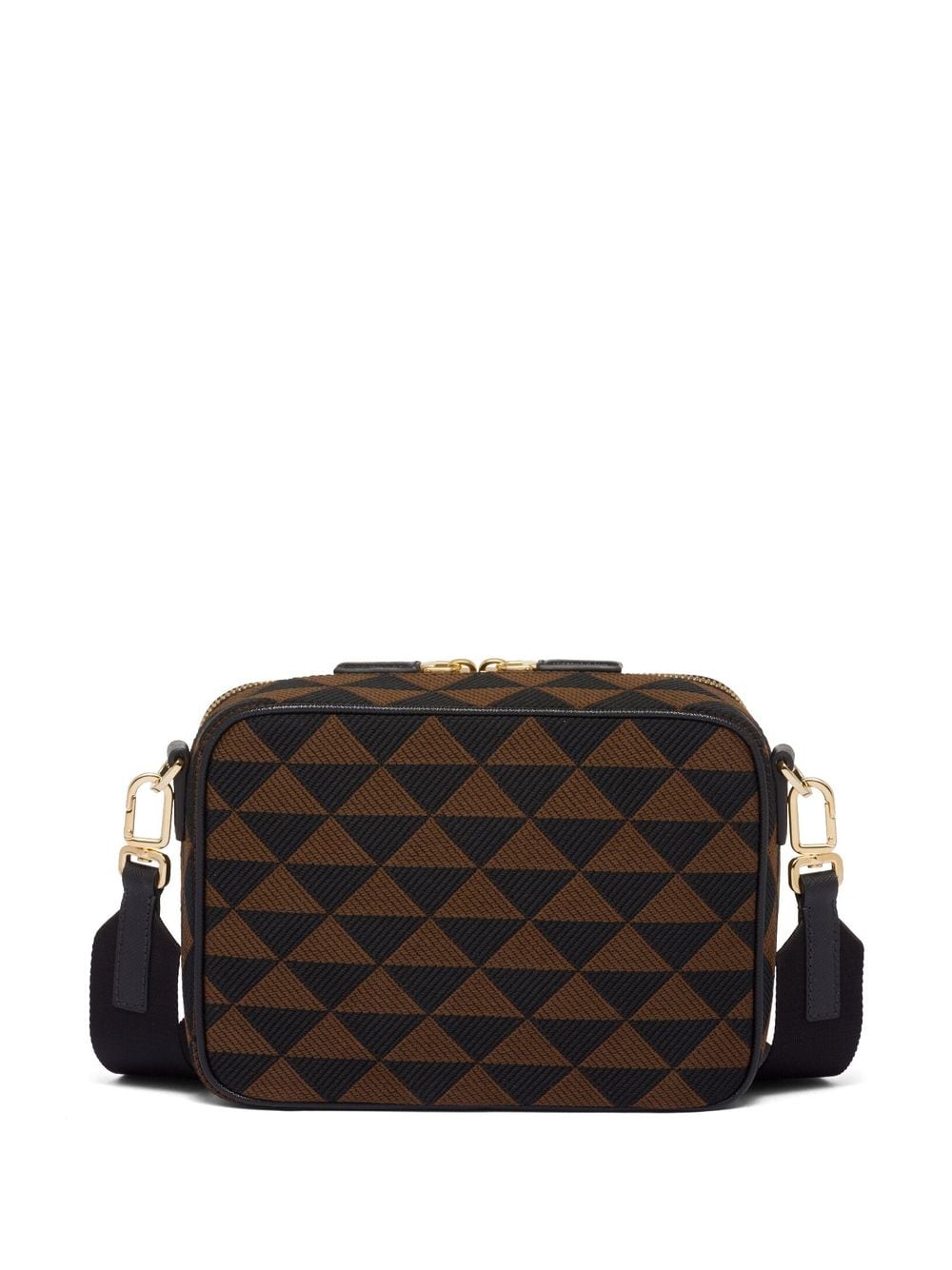 Pra*a symbole embroidered messenger bag