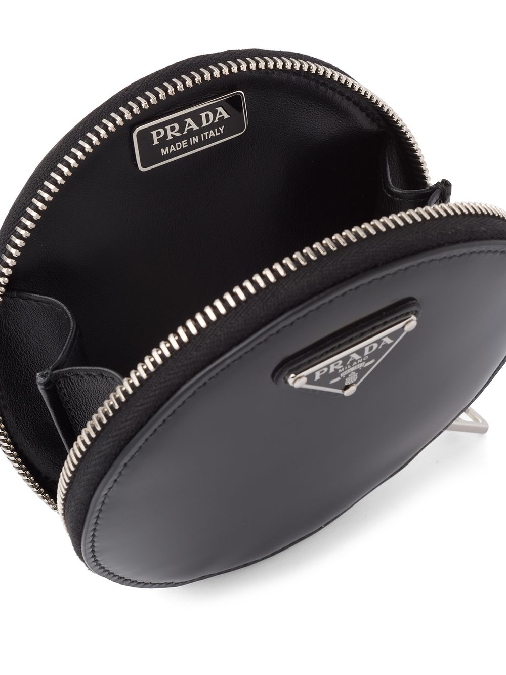 Pra*a mini leather pouch bag