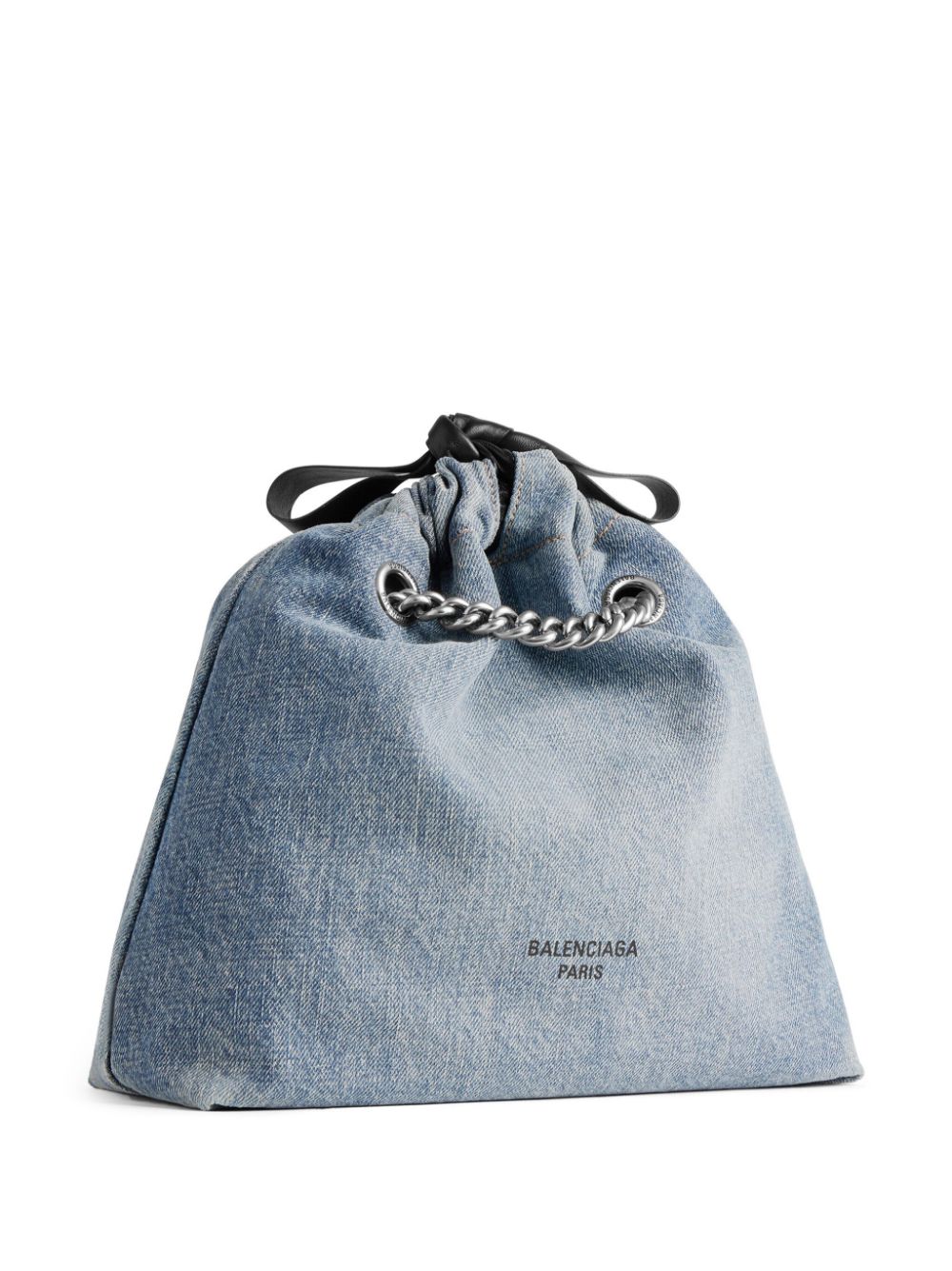 Ba*len*cia*ga small crush denim tote bag