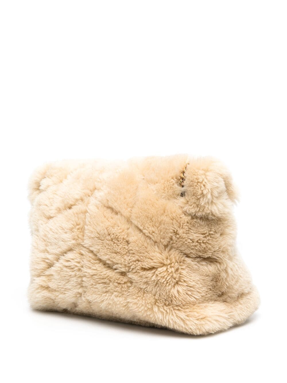 Saint Laurent small Loulou Puffer shearling shoulder bag