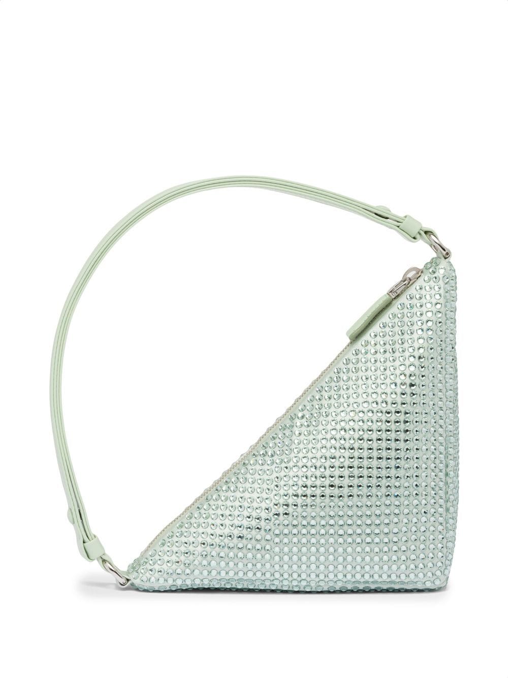 Pra*a triangle crystal-embellished mini bag