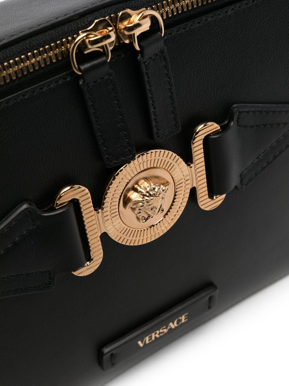 Versace Medusa Head-plaque leather tote bag