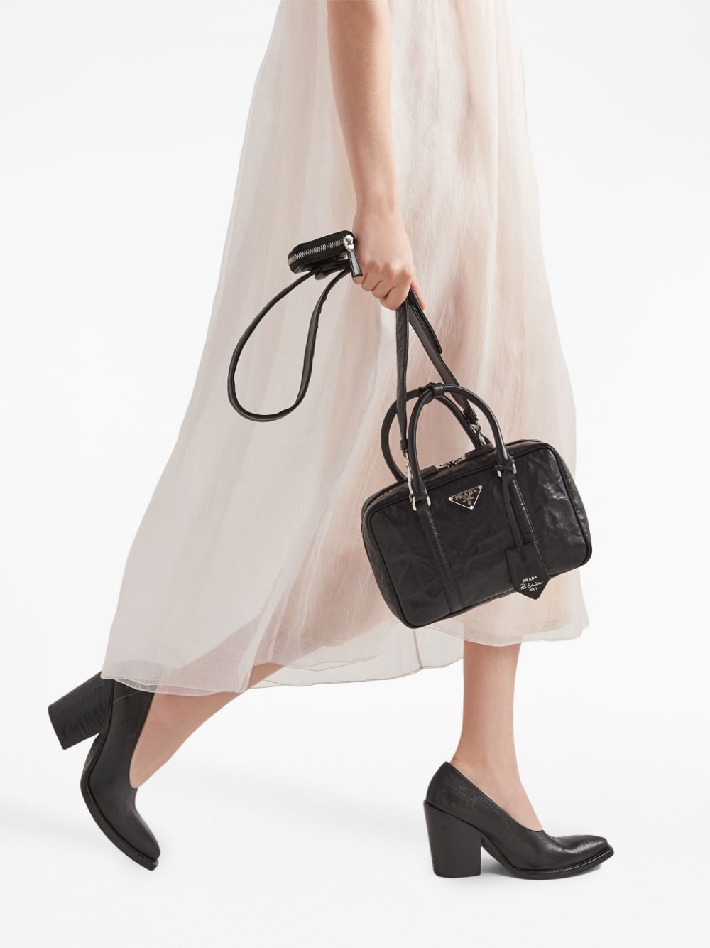 Pra*a medium leather tote bag