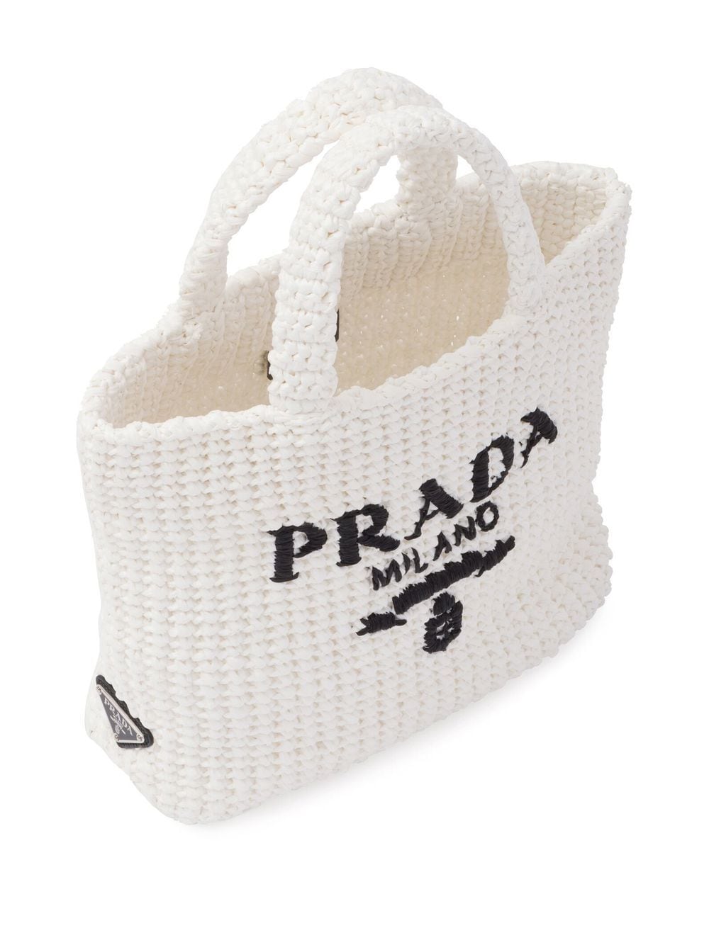 Pra*a small raffia tote bag