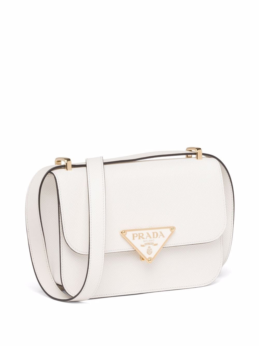 Pra*a triangle logo-plaque crossbody bag