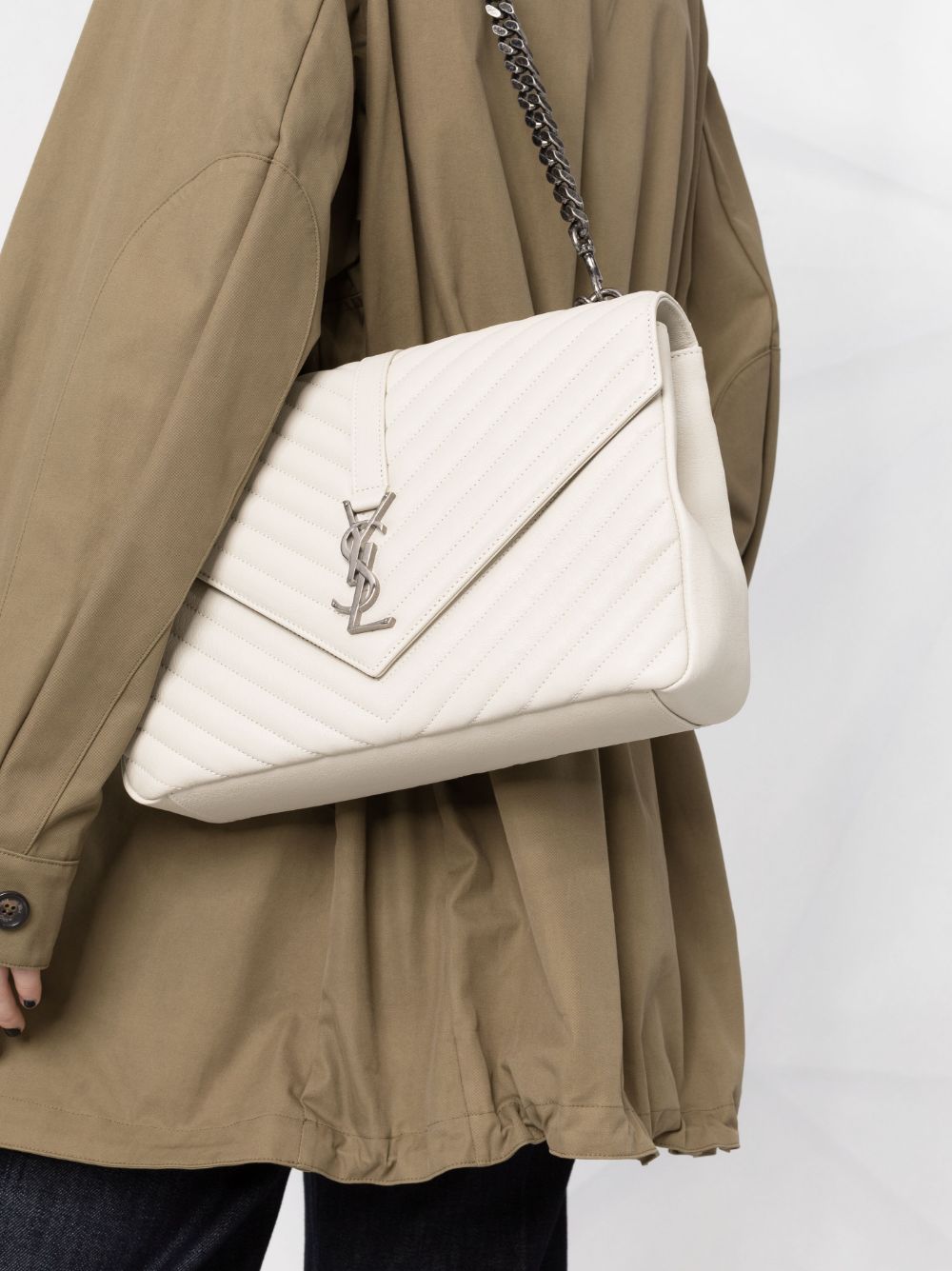 Saint Laurent large Collège quilted tote bag