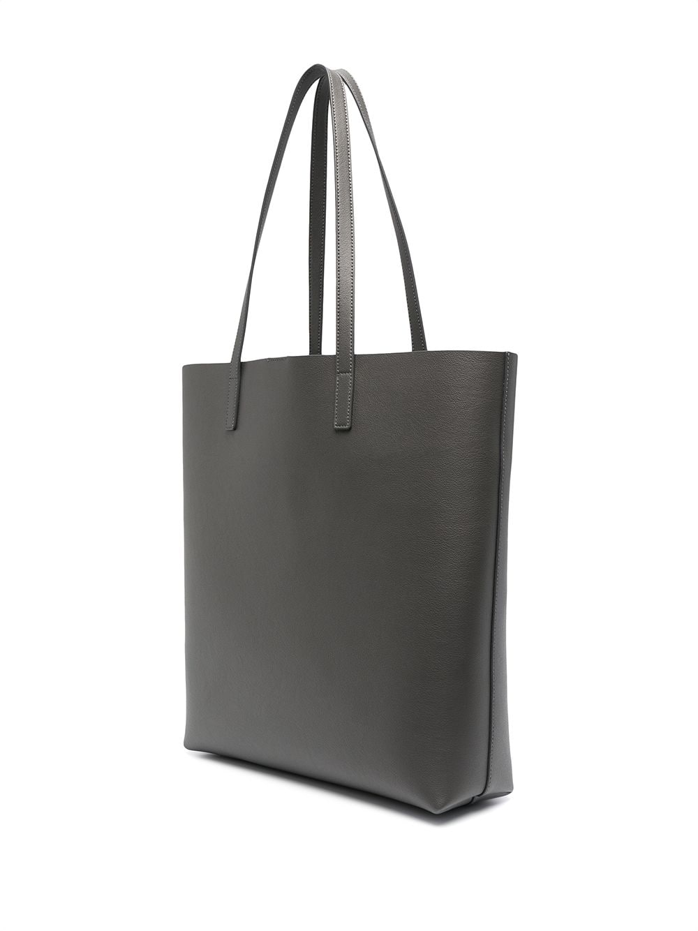 Saint Laurent logo-stamp leather tote bag