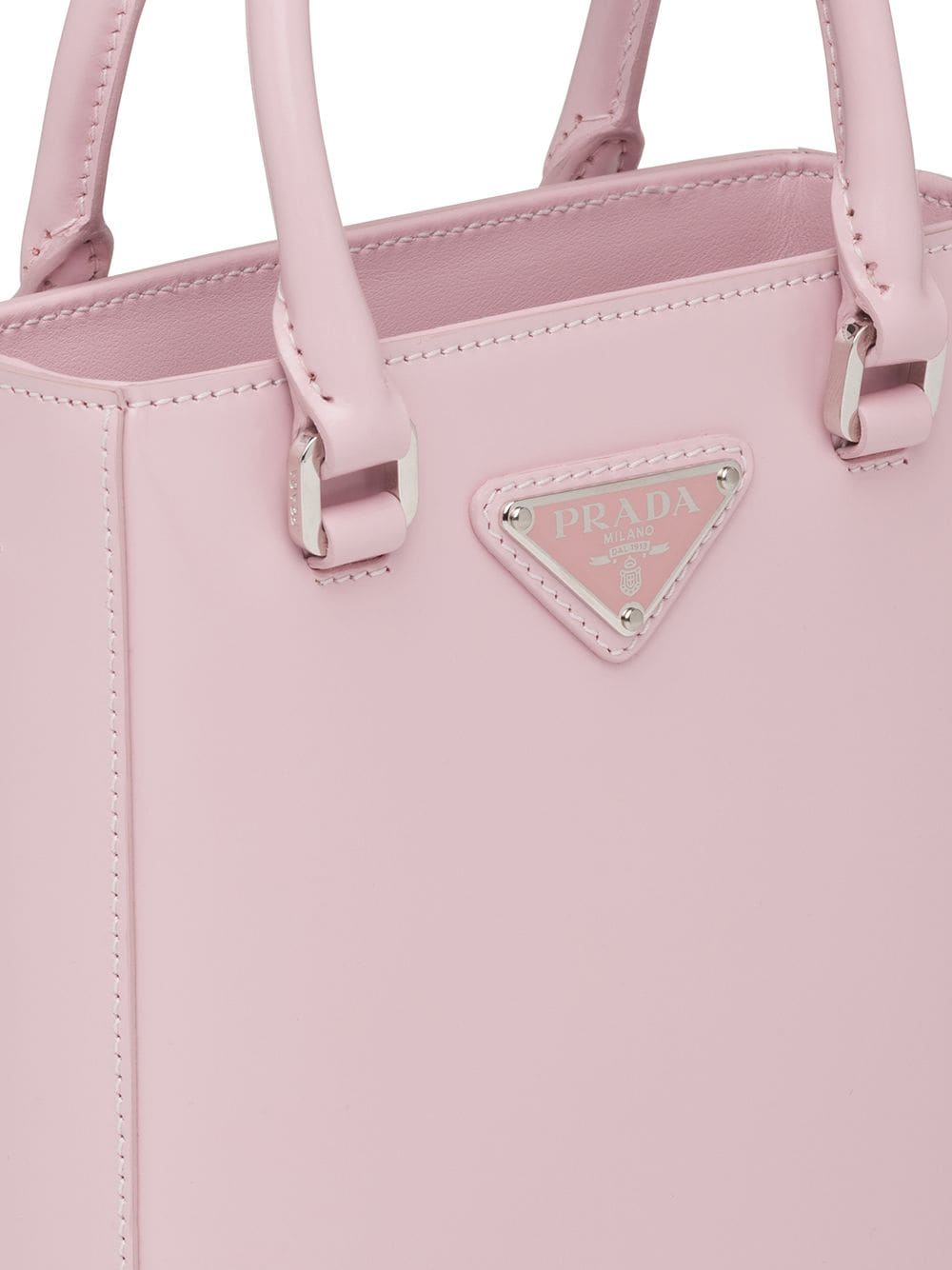 Pra*a small brushed leather tote