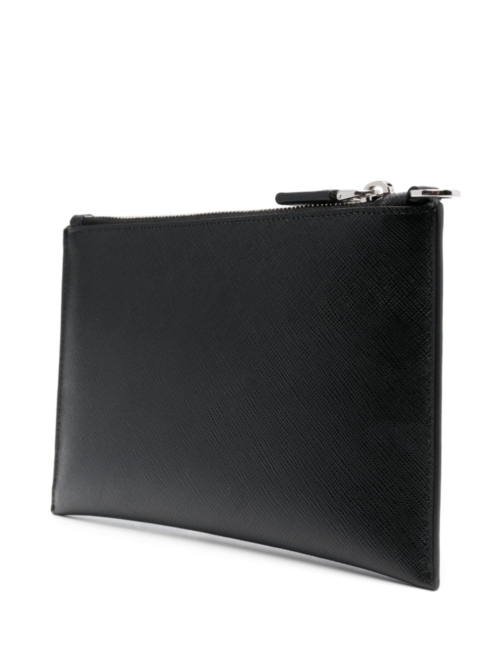 Pra*a logo-plaque clutch bag