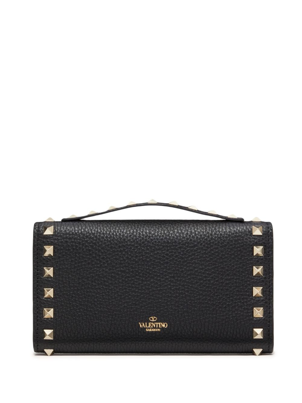 Valentino Garavani Rockstud leather wallet-on-chain