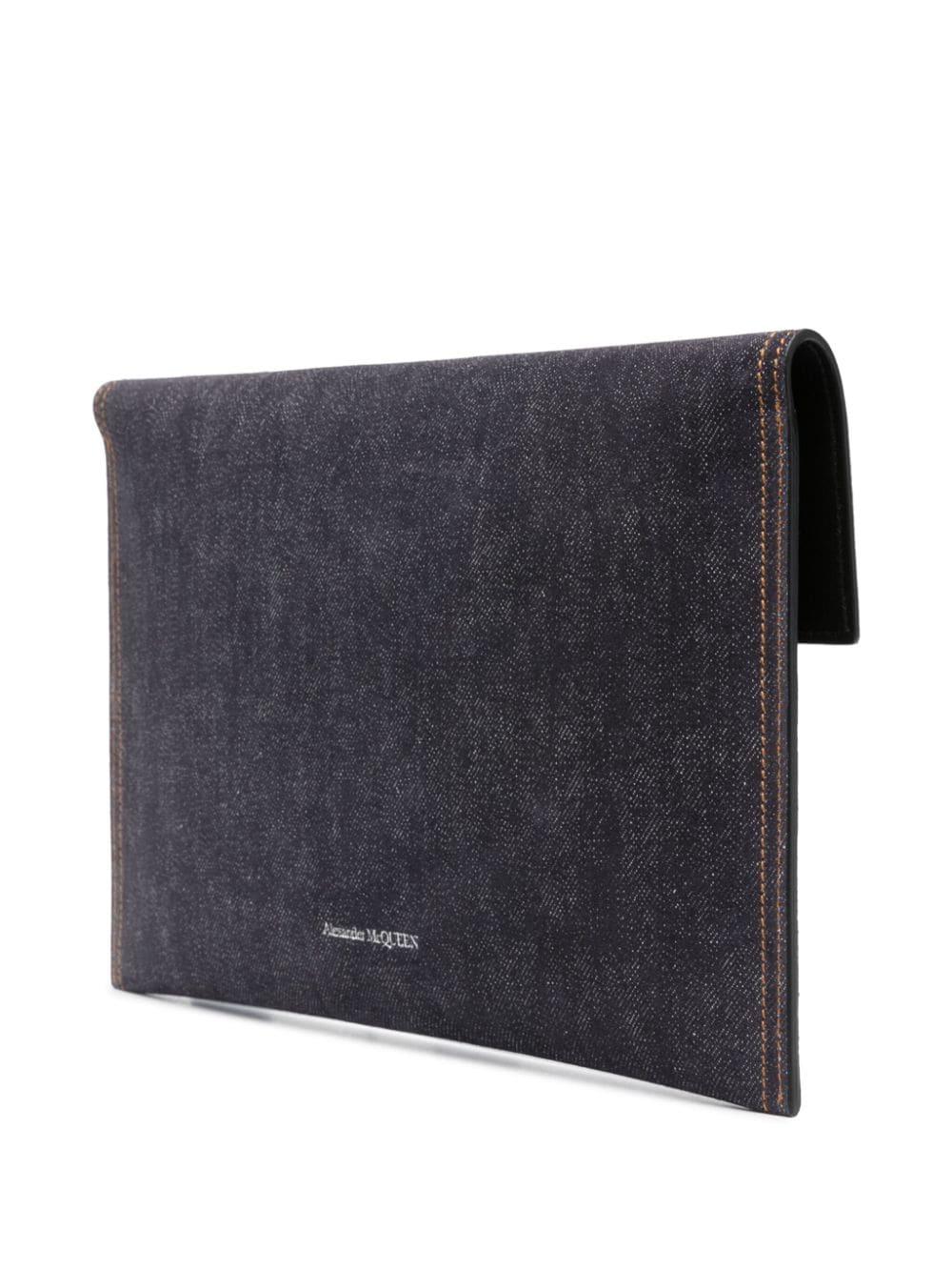 Alexander McQueen denim clutch bag