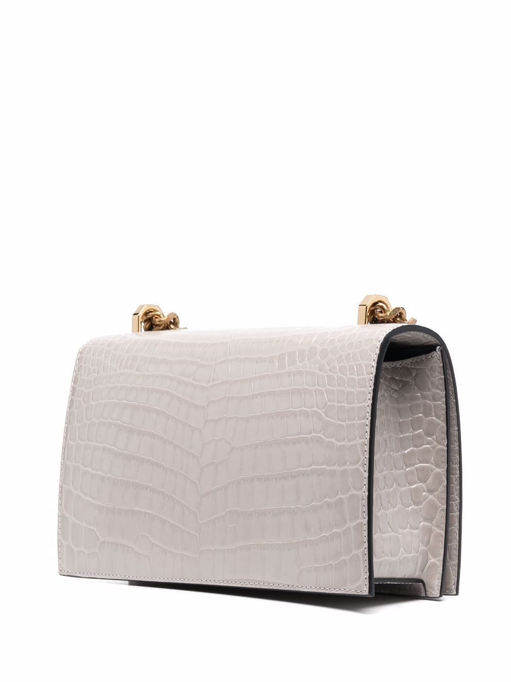 Alexander McQueen Jewelled crocodile-effect crossbody bag