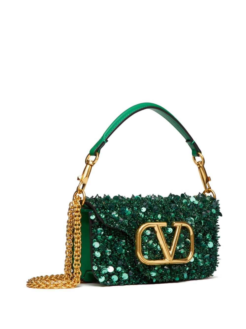 Valentino Garavani small Locò embellished shoulder bag
