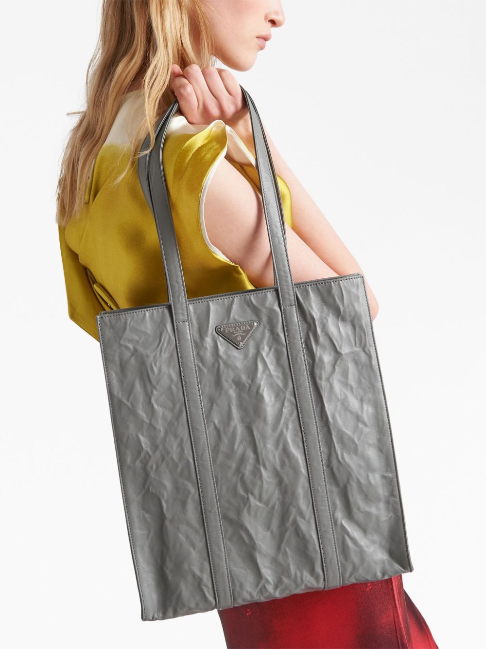 Pra*a logo-plaque tote bag