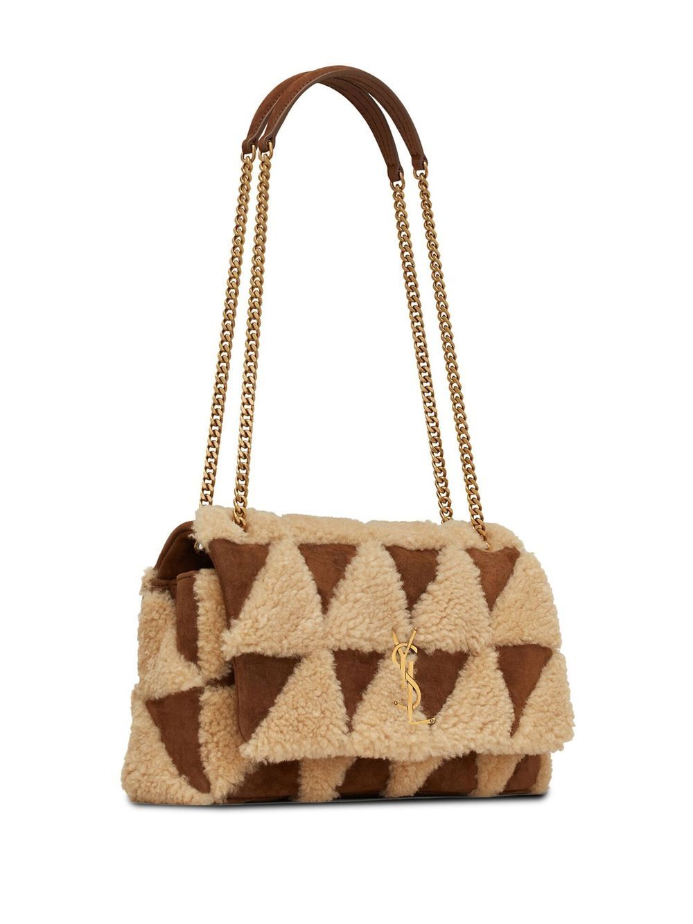 Saint Laurent shearling panelled shoulder bag