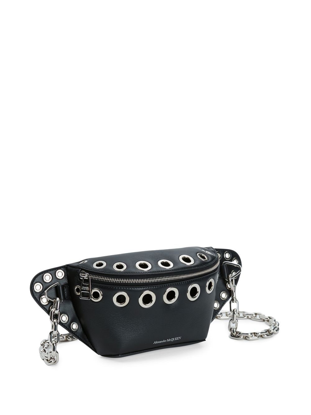 Alexander McQueen Biker punch-holes belt bag