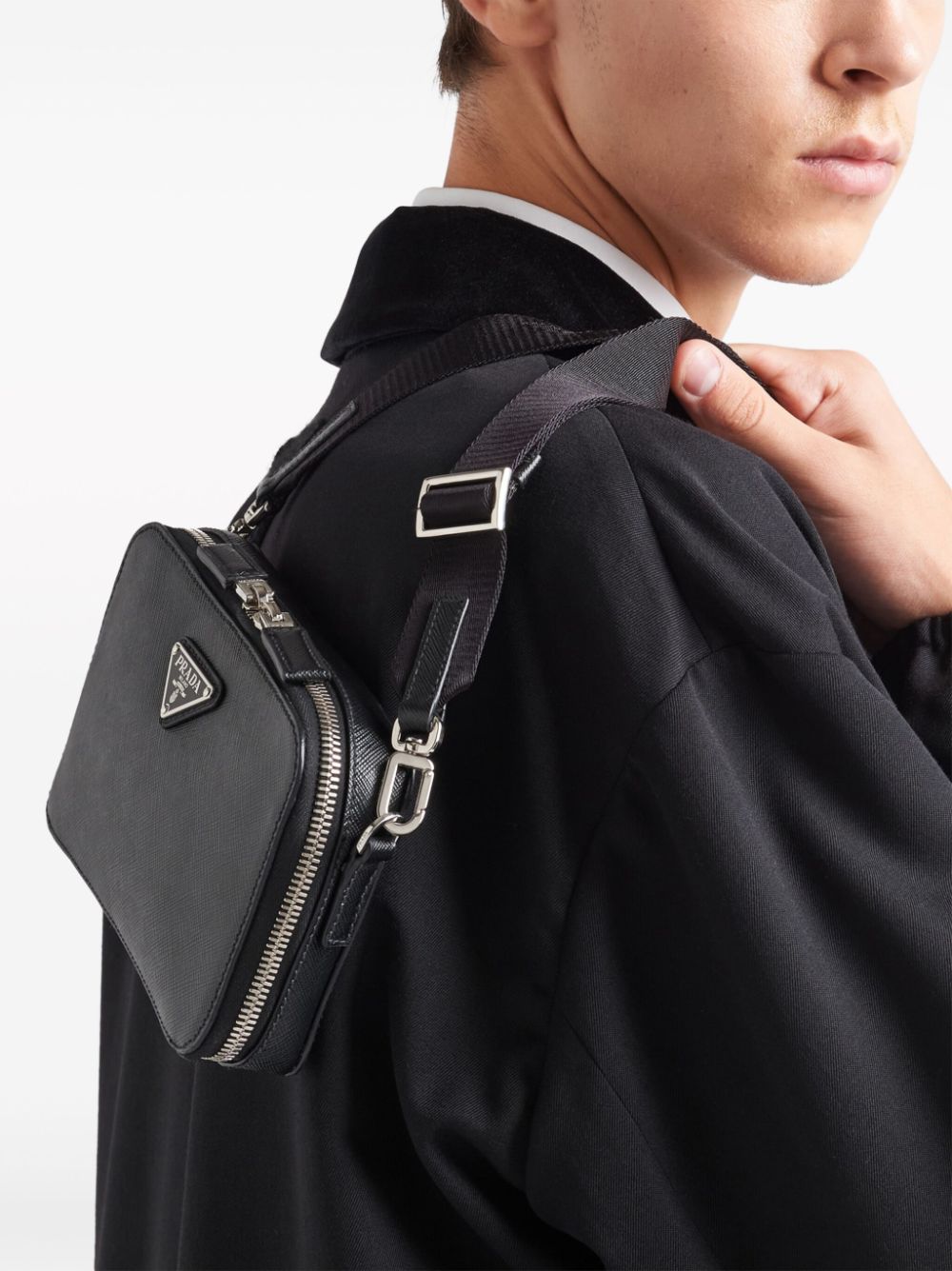 Pra*a small brique crossbody bag