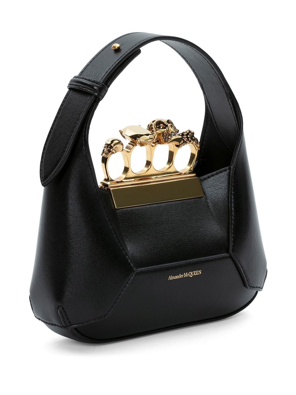 Alexander McQueen Jewelled Hobo leather mini bag