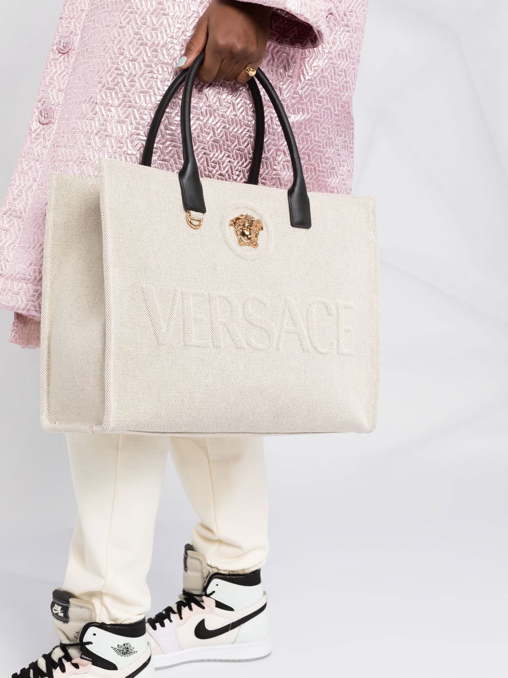 Versace La Medusa canvas tote bag