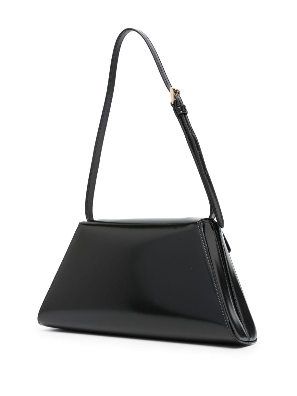 Pra*a triangle-logo leather shoulder bag