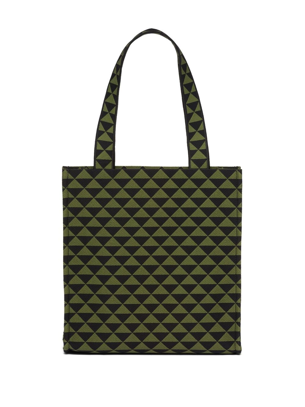 Pra*a large symbole embroidered tote bag