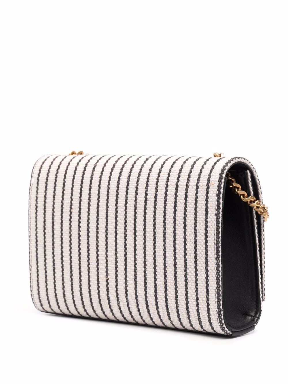 Saint Laurent Kate striped canvas shoulder bag