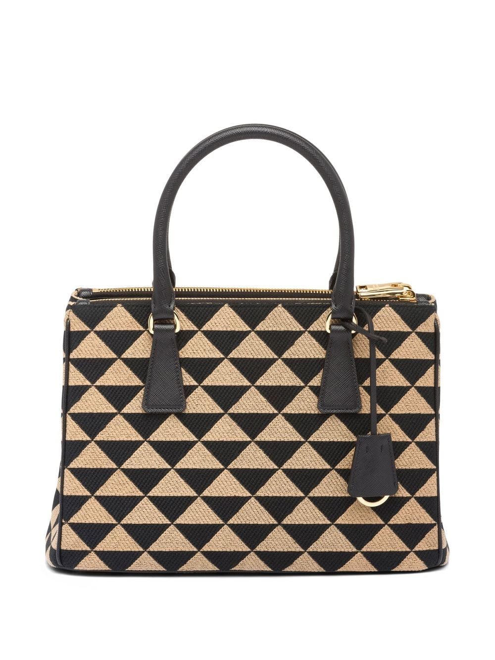 Pra*a small symbole embroidered tote bag