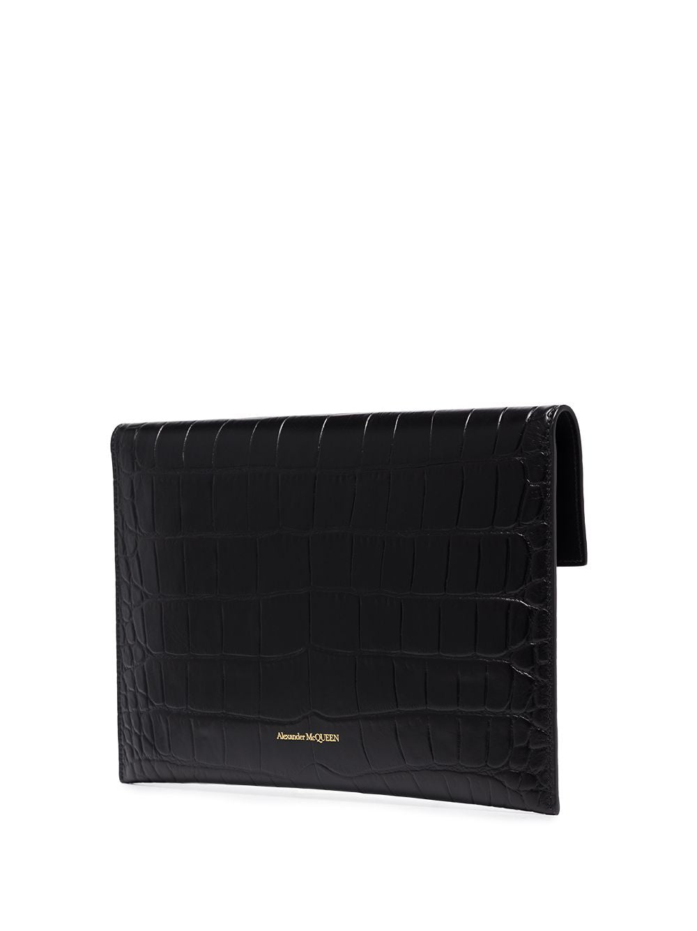 Alexander McQueen croc effect envelope clutch bag