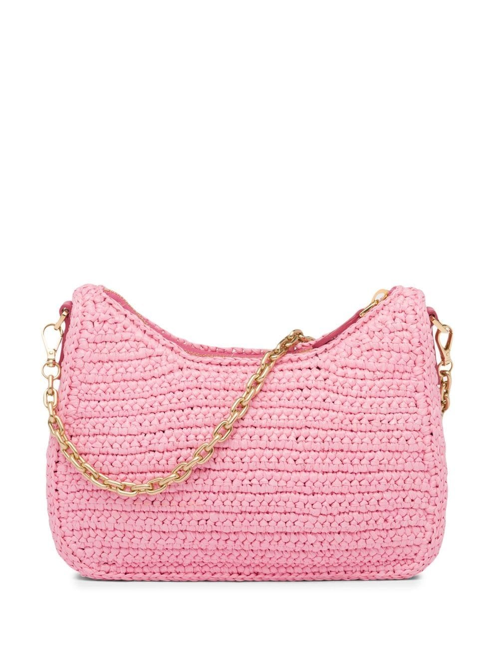 Pra*a re-edition 2005 crochet-knit shoulder bag