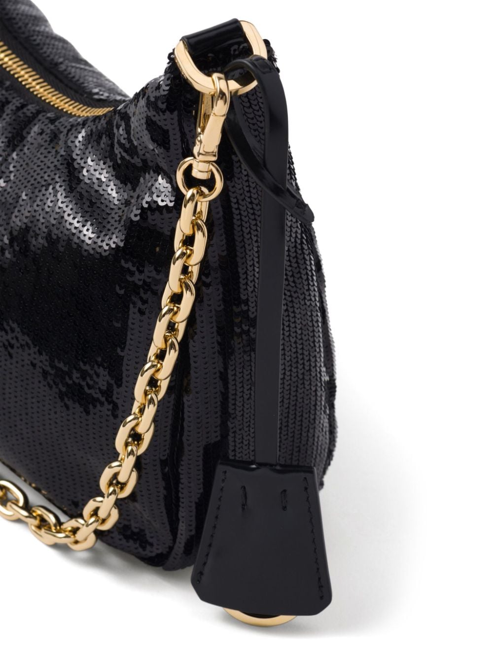 Pra*a re-nylon sequinned mini bag