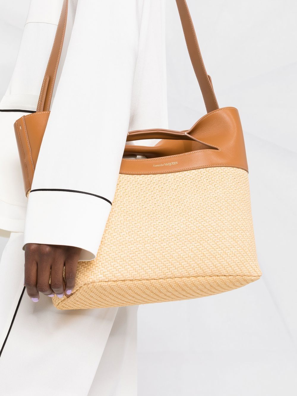 Alexander McQueen logo-print tote bag