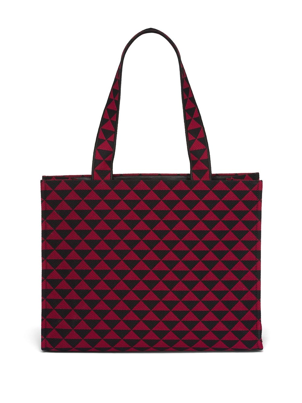 Pra*a large symbole embroidered tote bag