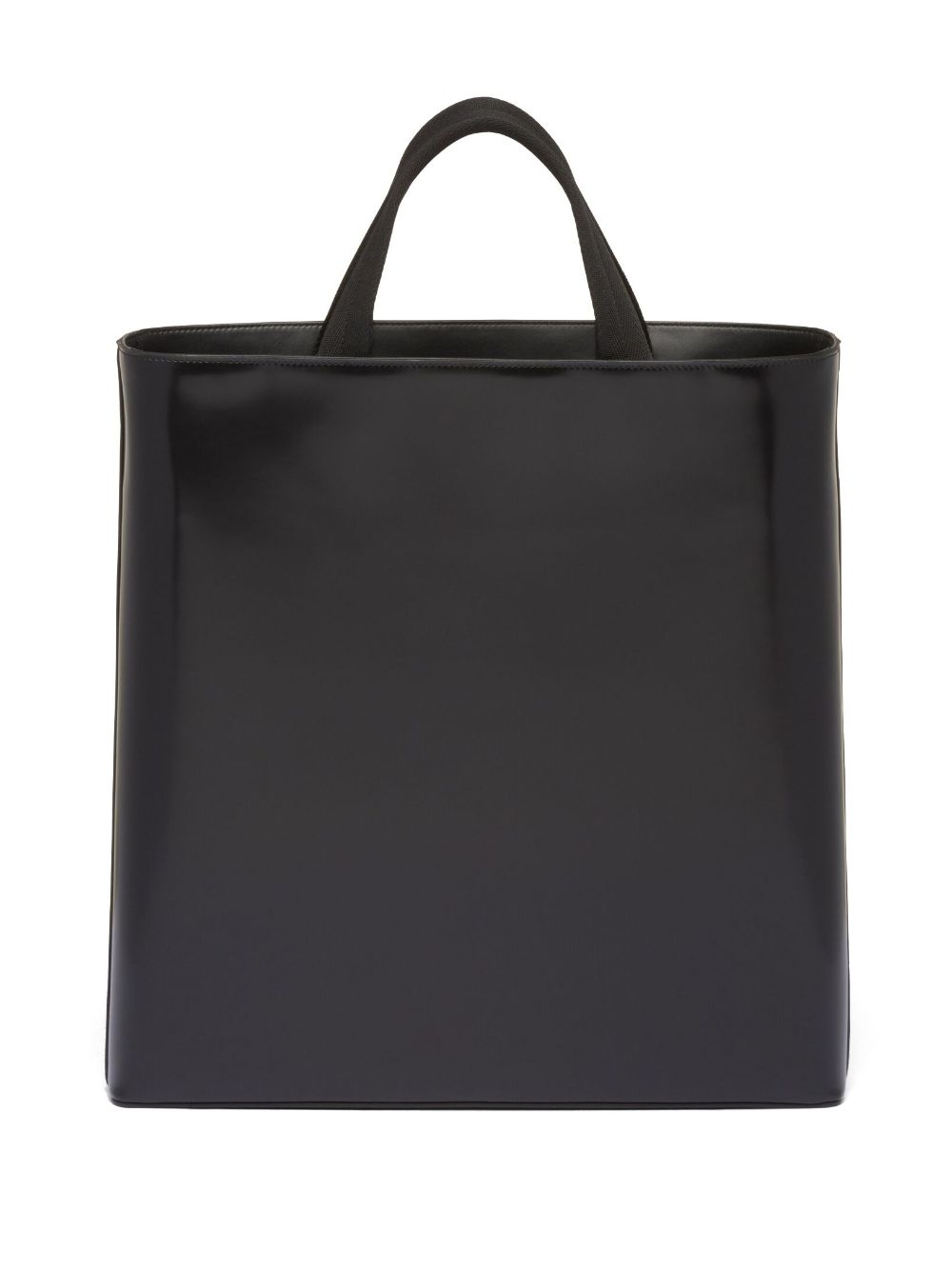 Pra*a logo-stamp leather tote bag