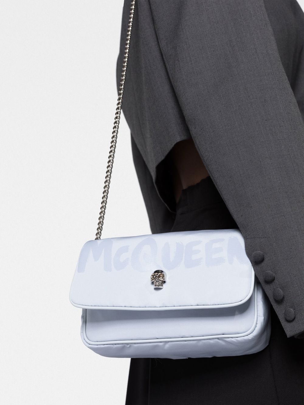 Alexander McQueen Graffiti-print skull-stud bag