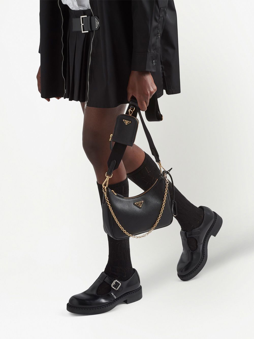 Pra*a re-edition 2005 leather shoulder bag