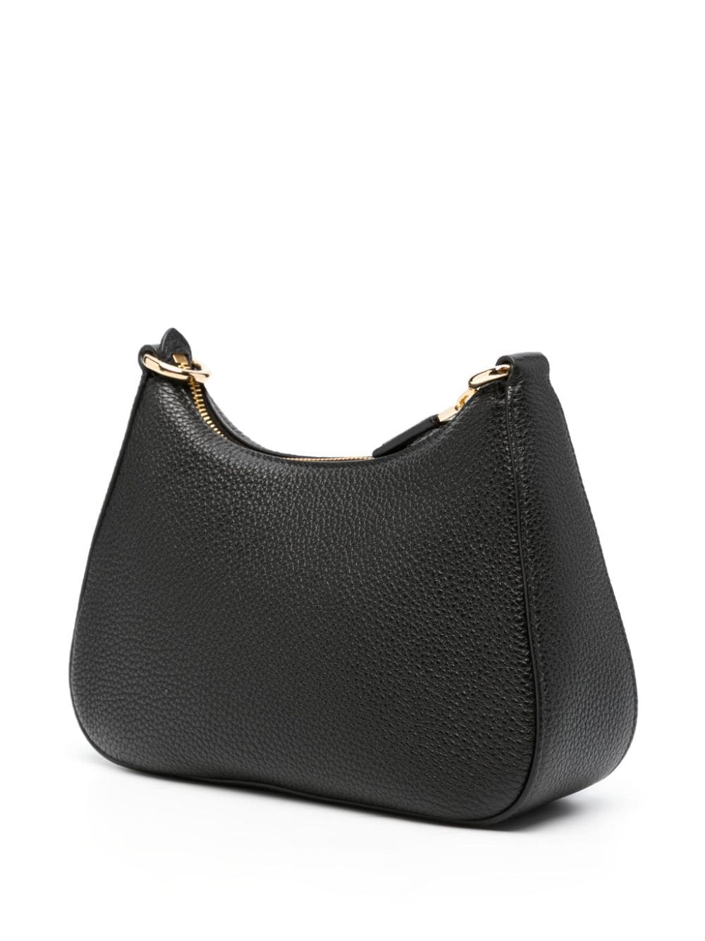 Pra*a enamel-triangle logo leather shoulder bag