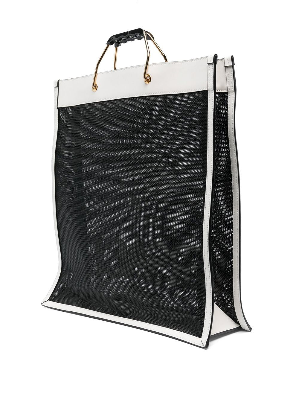 Versace logo-patch mesh tote bag