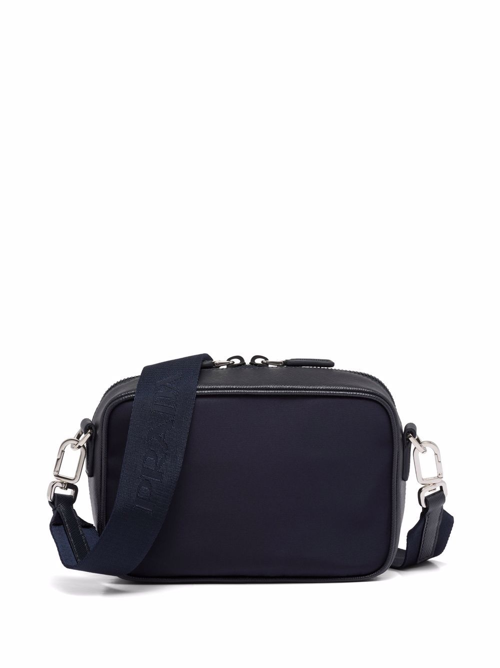 Pra*a triangle-logo brique messenger bag