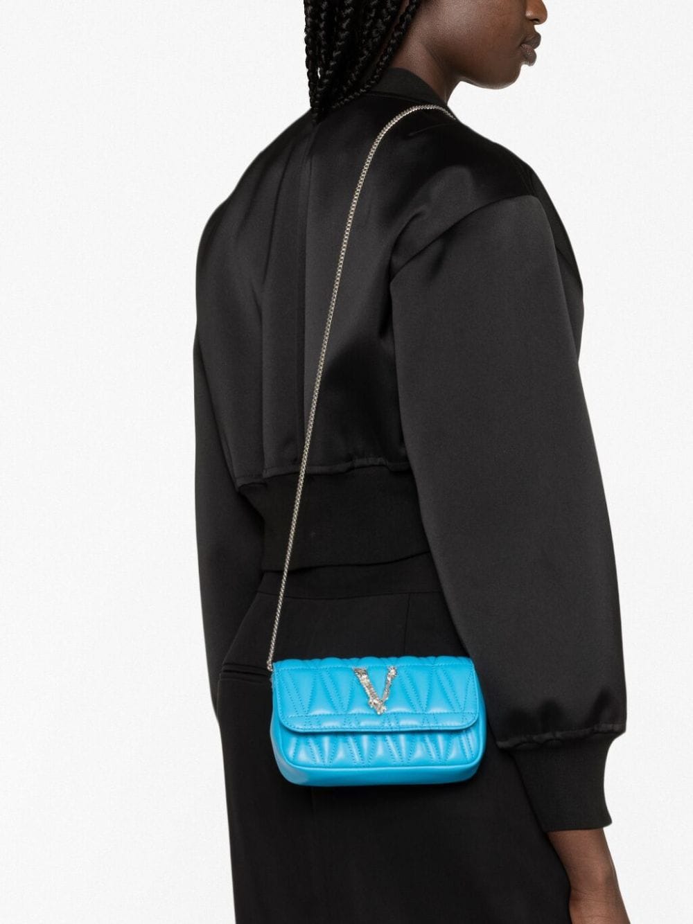 Versace Virtus quilted leather mini bag