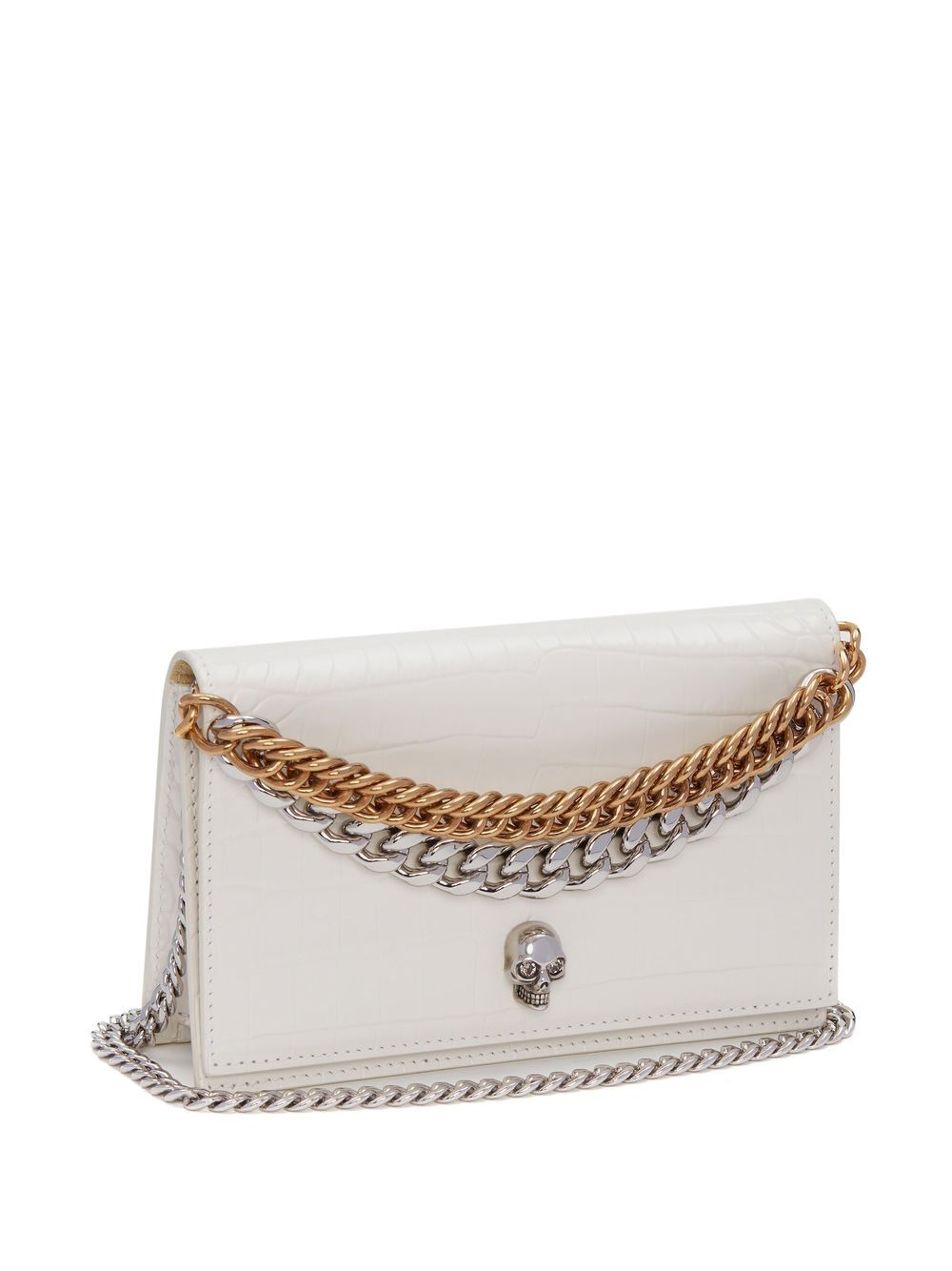 Alexander McQueen leather skull-stud bag