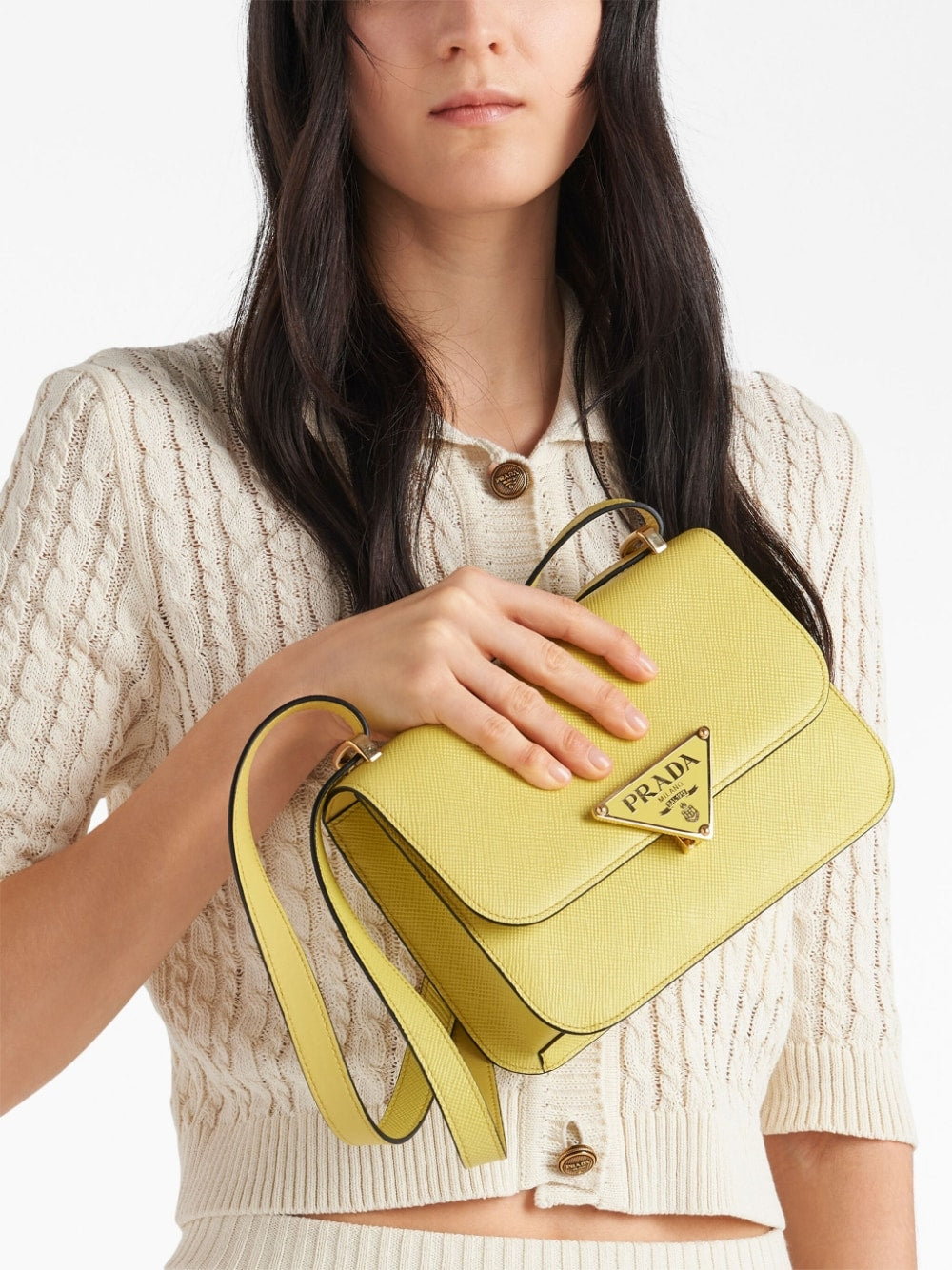 Pra*a Pra*a emblème saffiano shoulder bag