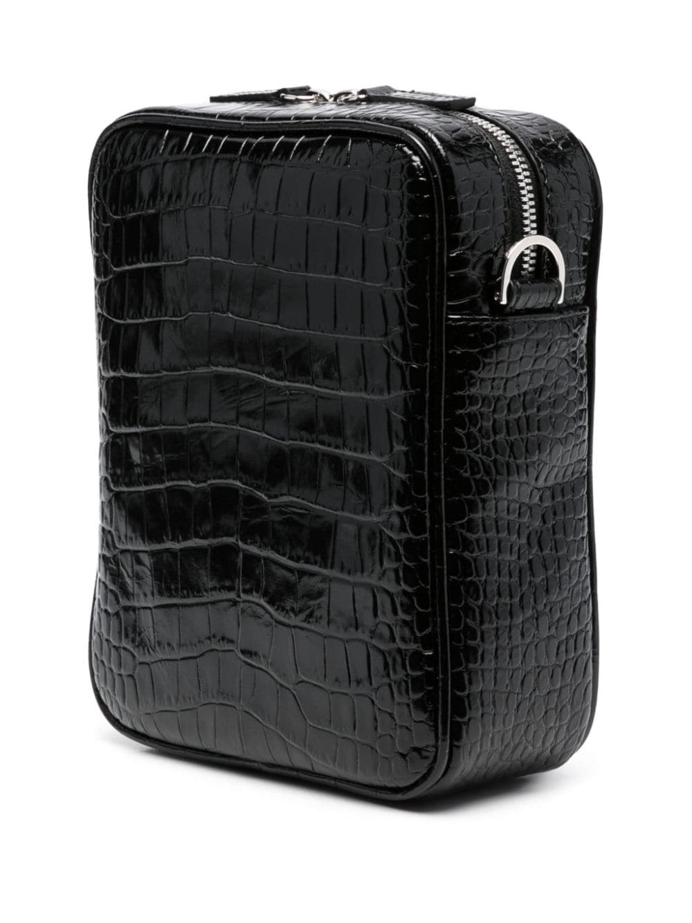 Versace croc-embossed crossbody bag