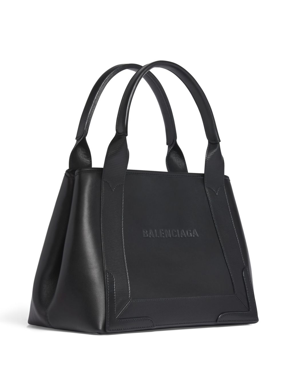 Ba*len*cia*ga debossed-logo leather tote bag