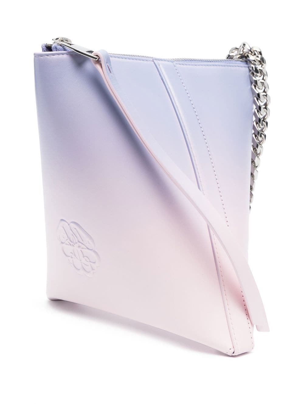 Alexander McQueen gradient-effect triangle clutch bag