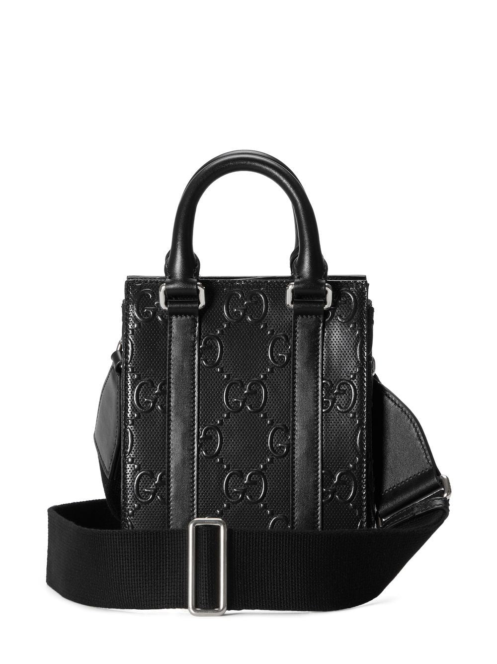 G*u*i gg-embossed mini leather tote bag