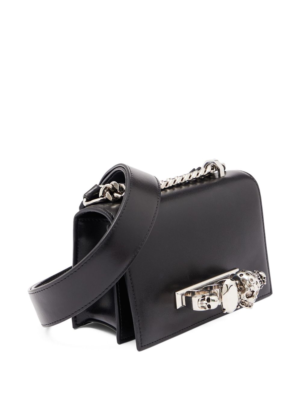 Alexander McQueen skull-motif leather shoulder bag