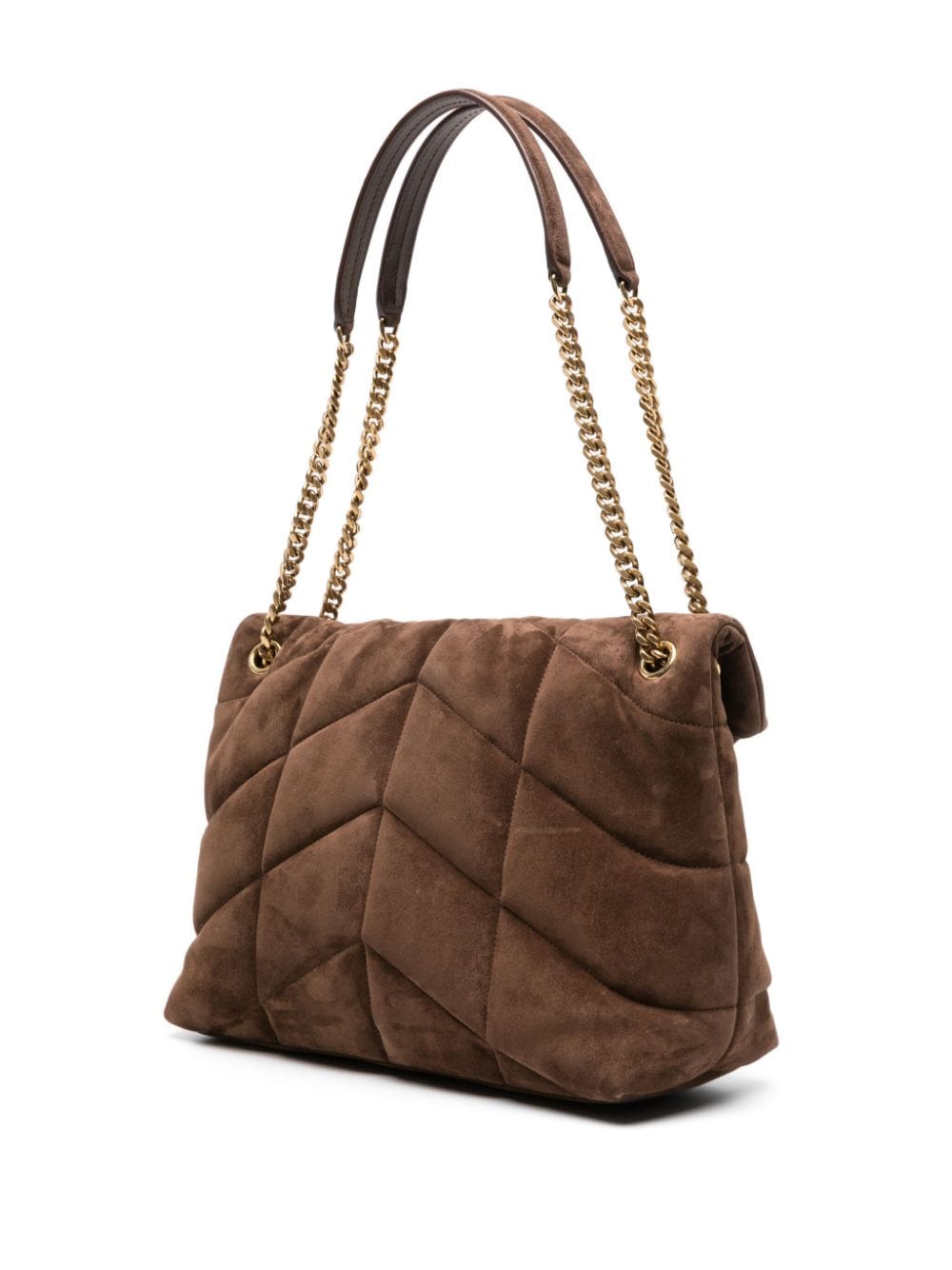 Saint Laurent Puffer logo-plaque shoulder bag