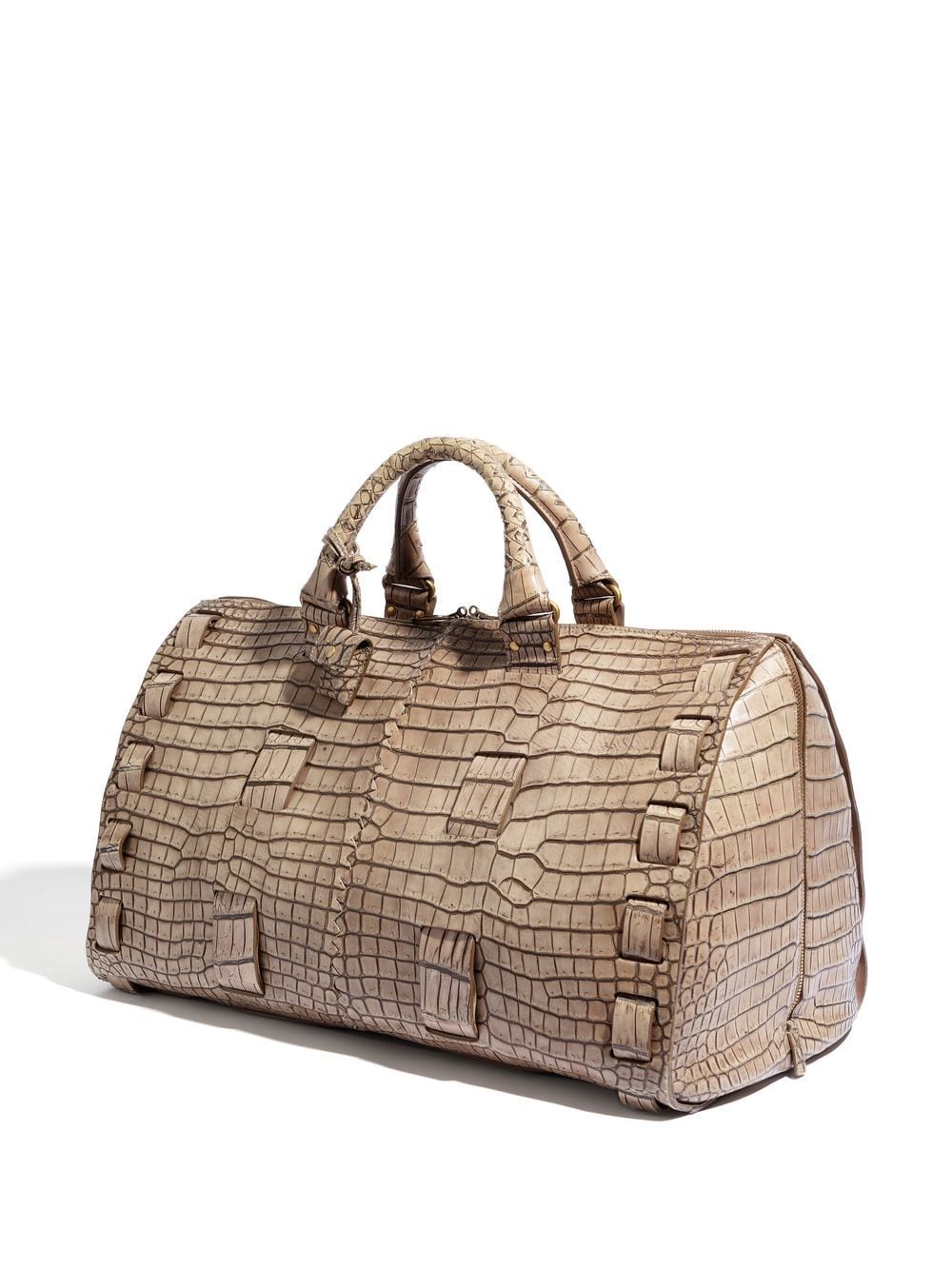 Bo*te*ga ve*ne*ta   crocodile-effect weekend duffle bag