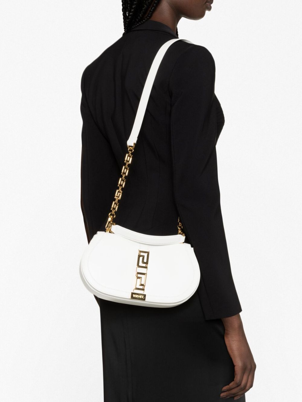 Versace Greca Goddess leather shoulder bag