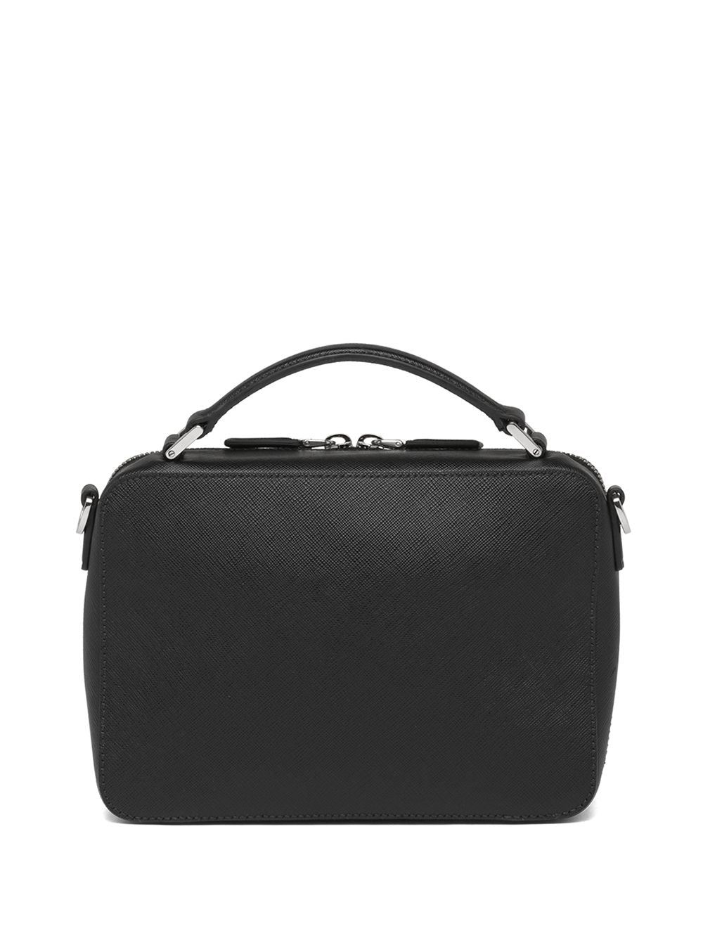 Pra*a brique saffiano leather bag